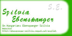 szilvia ebenspanger business card